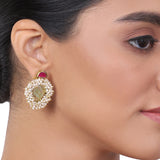 Gold Plated Kundala Kundan Earring