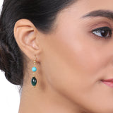 Gold Plated Tarana Turquoise Green Onyx String