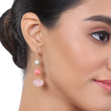 Gold Plated Tarana Rose Quartz Taraana String
