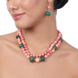 Gold Plated Tarana  Rose Quartz String