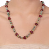 Gold Plated Tarana  Green Onyx String