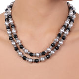 Silver Plated Tarana Black Onyx String