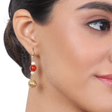 Gold Plated Tarana Carnelian Gold Bead String