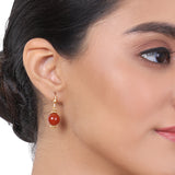 Gold Plated Tarana Carnelian Gold Bead String