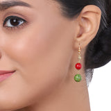Gold Plated Tarana Coral Gold Bead String