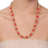 Gold Plated Tarana Coral String