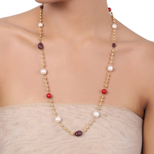 Gold Plated Tarana Multi Bead String