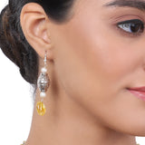 Silver Plated Tarana Yellow Quartz String