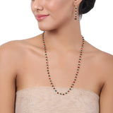 Gold Plated Tarana Ruby Green Onyx String