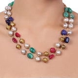 Gold Plated Tarana Multi Bead String
