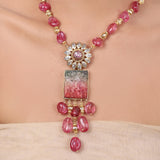 Gold Plated Baisakh  Zircon Flower Necklace Set