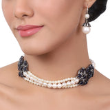 Silver Plated Baisakh Blue Iolite Choker Set