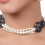 Silver Plated Baisakh Blue Iolite Choker Set