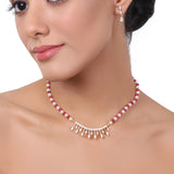 Gold Plated Baisakh Zircon Necklace Set