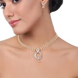 Gold Plated Baisakh Zircon Necklace Set