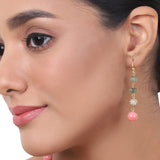 Gold Plated Baisakh Pink Ziron Necklace Set