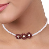 Gold Plated Baisakh Ruby Kundan Choker Set