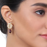 Gold Plated Baisakh Zircon Ruby Necklace Set