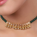 Gold Plated Baisakh Green Onyx Choker Set
