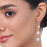 Gold Plated Baisakh Zircon Pink Pearl Necklace Set
