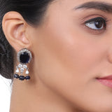 Silver  Plated Baisakh Blue Iolite Choker Set