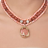 Gold Plated Baisakh Tiger Eye Necklace Set
