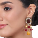 Gold Plated Baisakh Kundan Ruby Necklace Set