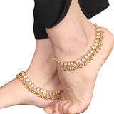 Gold Plated Vivaah Kundan Paayal Pair